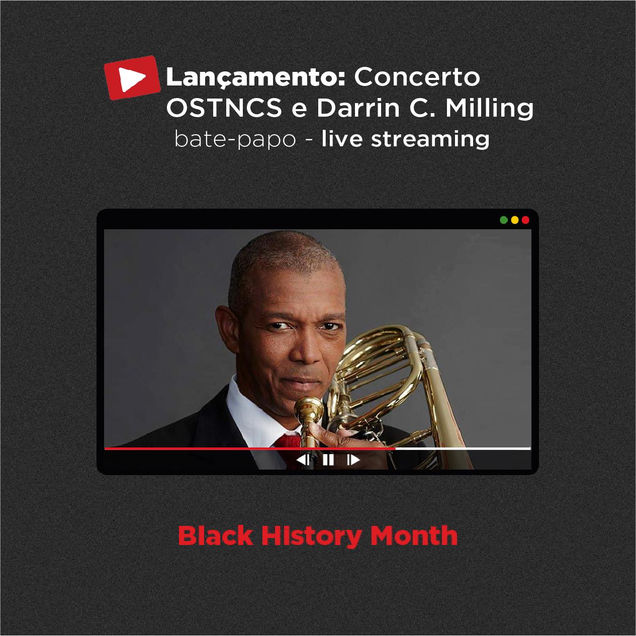 Lançamento: Concerto OSTNCS e Darrin C. Milling bate-papo - Live streaming